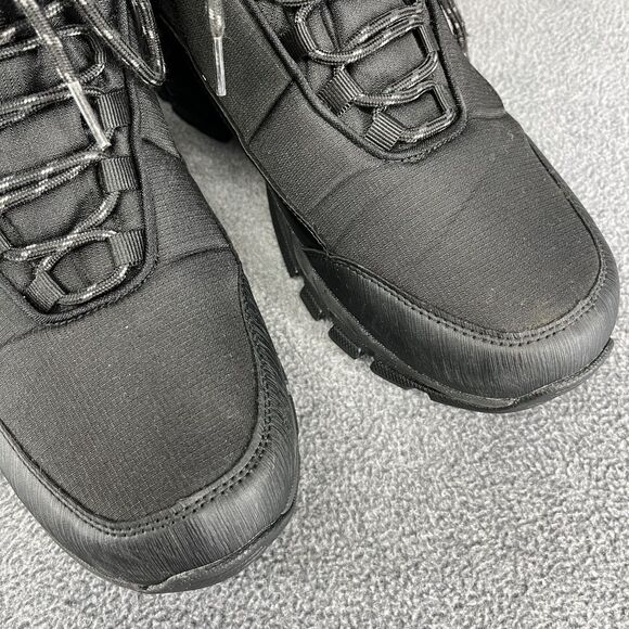 SHULOOK Hiking Boots Mens 9.5 Black Waterproof Mid Boots Non-Slip Comfortable - Picture 7 of 16